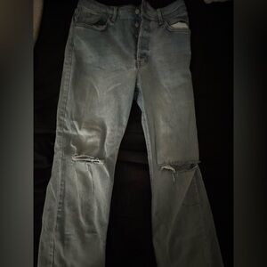 Distressed Light Blue Jeans